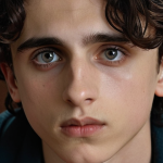**Prompt 1 (Acting Depth):** Timothée Chalamet, close-up, intensely expressive eyes that convey profound sensitivity and raw emotion, subtle facial nuances, dramatic cinematic lighting, capturing the soul of a complex character.