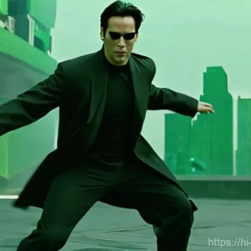 Keanu Reeves의 스턴트 없이 촬영한 액션 - **Prompt 1: The Matrix - Neo's Iconic Stance**
    "A lean, determined Keanu Reeves as Neo from 'The...