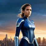 Home 16 Jessica Alba의 영화와 사업 활동 - **Prompt 1: Jessica Alba as the Empowered Superheroine**
A full-body shot of Jessica Alba, depic...