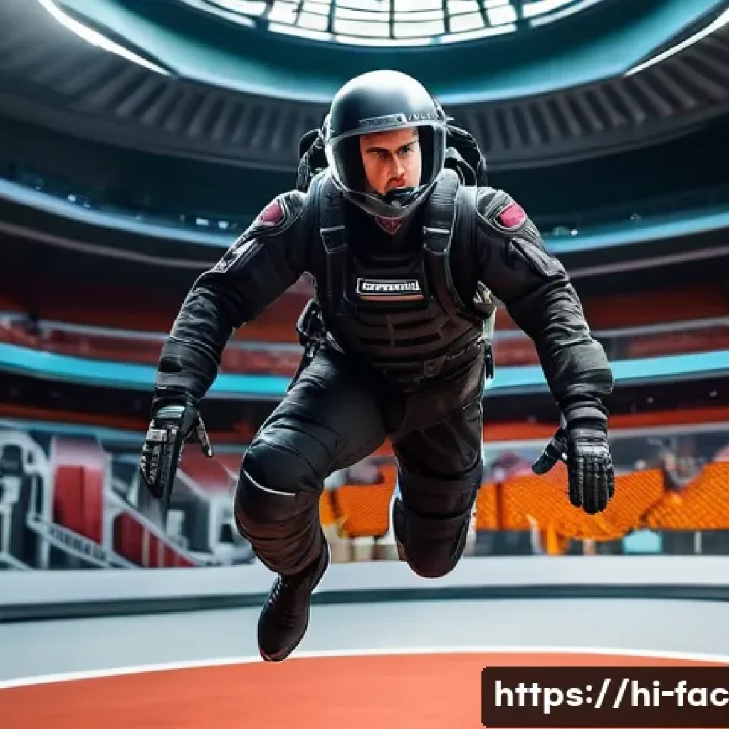 Tom Cruise의 액션 장면 촬영 기법 - A detailed, dynamic action movie set scene featuring a male actor resembling Tom Cruise performing a...